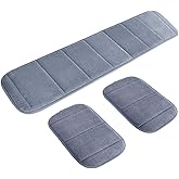 AUHOKY 2 Sets Ergonomic Computer Wrist Pad - Long & Short Size Combination Keyboard Rest Elbow Support Mat for Office, Desktop, Working, Gaming - Memory Foam Relieve Elbow Pain (Gray)