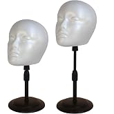 FASHION DO 2 PACKS Adjustable wig or hat styrofoam mannequin head holder stand (13&rdquo;to 17&rdquo;)
