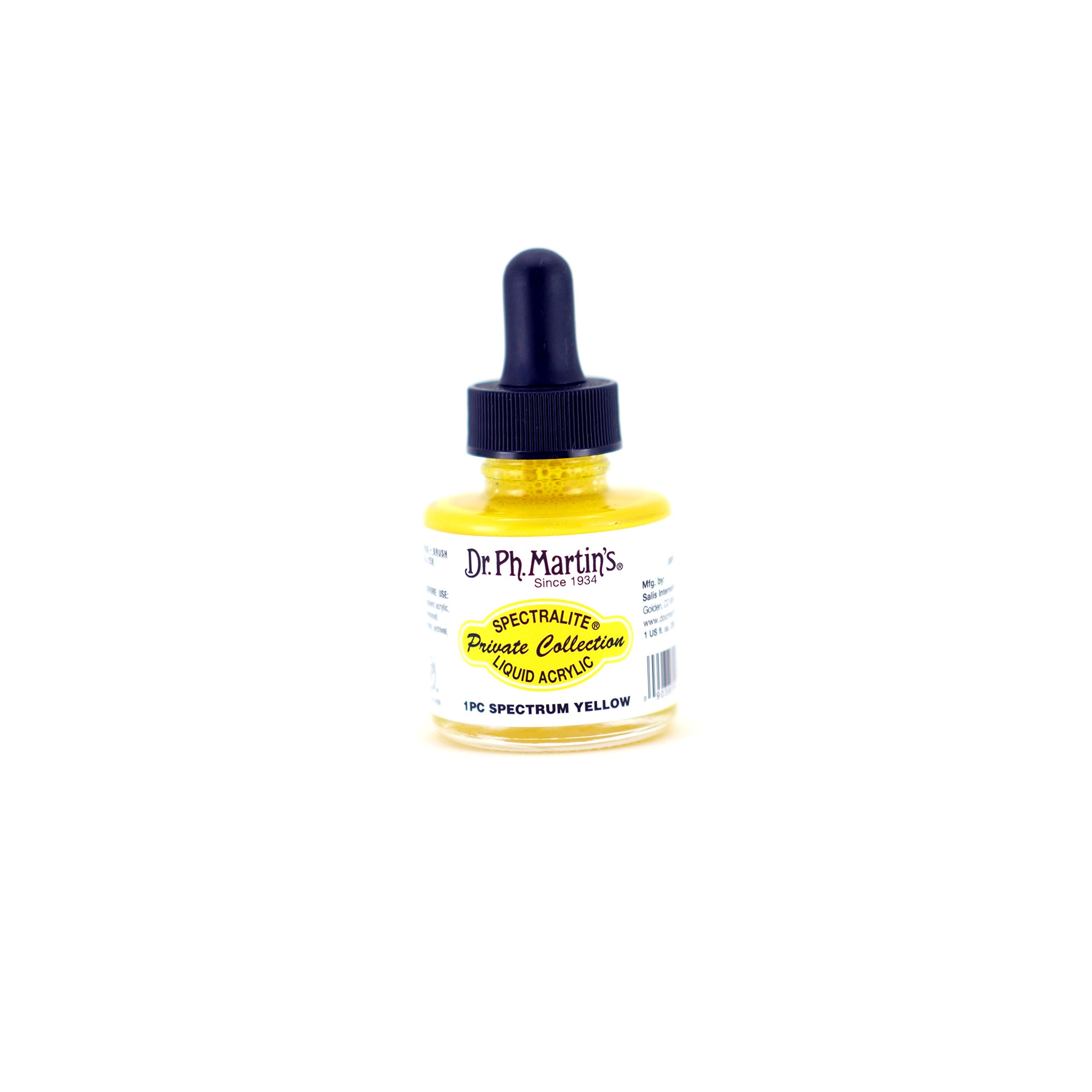 Dr. Ph. Martin's Spectralite Private Collection Liquid Acrylics, 1.0 oz, Spectrum Yellow (1PC)