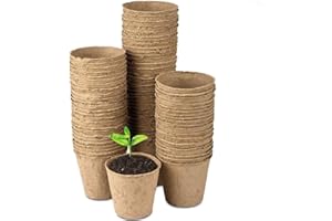 100PCS 6CM Seed Starter Pots, Seed Starter Kit, Transplant Seedlings Pots, Organic Biodegradable Pots for Plant Starters, See