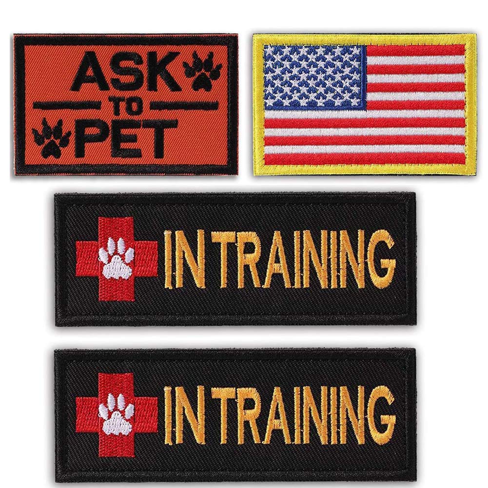 Arogheiz Service Dog in Training Patch for Vest Hook&Loop Embroidered
