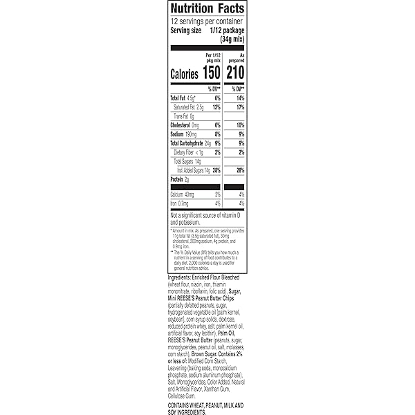 BETTY CROCKER REESE’S PEANUT BUTTER COFFEE CAKE MIX WITH BROWN SUGAR STREUSEL TOPPING, 14.2 OZ