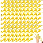 KXCOFTXI 96 Pcs Flying Toys for Christmas, Finger Slingshot Novelty Toys, Rubber Chickens Slingshot, Mini Chickens Bulk, Super Strong for Teens Party Activities (Yellow)