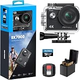 AKASO EK7000 4K 30FPS Action Camera 20MP 170deg Wide Angle Waterproof 64GB Card