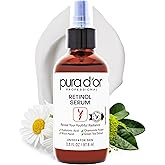 PURA D'OR Retinol Serum Nighttime Facial Skincare – 3.3 oz Overnight Treatment Featuring Aloe Vera Botanical Extracts, Lightweight Fast-Absorbing Hydration for Smoother-Looking Texture, Tone, Radiance