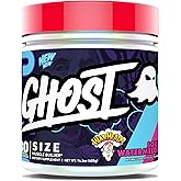 GHOST Size Muscle Builder Dietary Supplement - Warheads Sour Watermelon, 30 Servings – Support Muscle Growth & Strength Building for Men & Women - Creatine & Betaine - Free of Sugar & Gluten