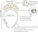MIOSJI 60th Birthday Sash and Crystal Tiara Crown Gold Party Accessories view 2