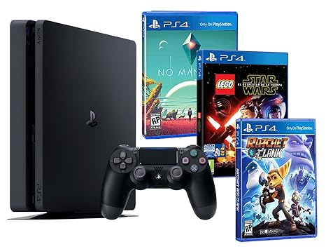 Playstation 4 Konsole PS4 Slim 500Gb Kindheitpack! LEGO Star Wars: Das Erwachen der Macht + Ratchet & Clank + No Man's Sky
