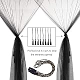 HanYun Mosquito Net for Bed 2.2m x 2.0m x 2.5m 5 Openings Black view 5
