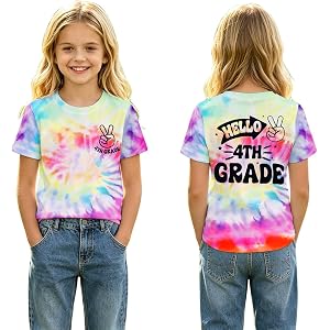 MODNTOGA Kid Girl Boy First Day of School Shirt Back to School T-Shirt Hello 1st 2nd 3rd 4th Grade Short Sleeve Summer Tops