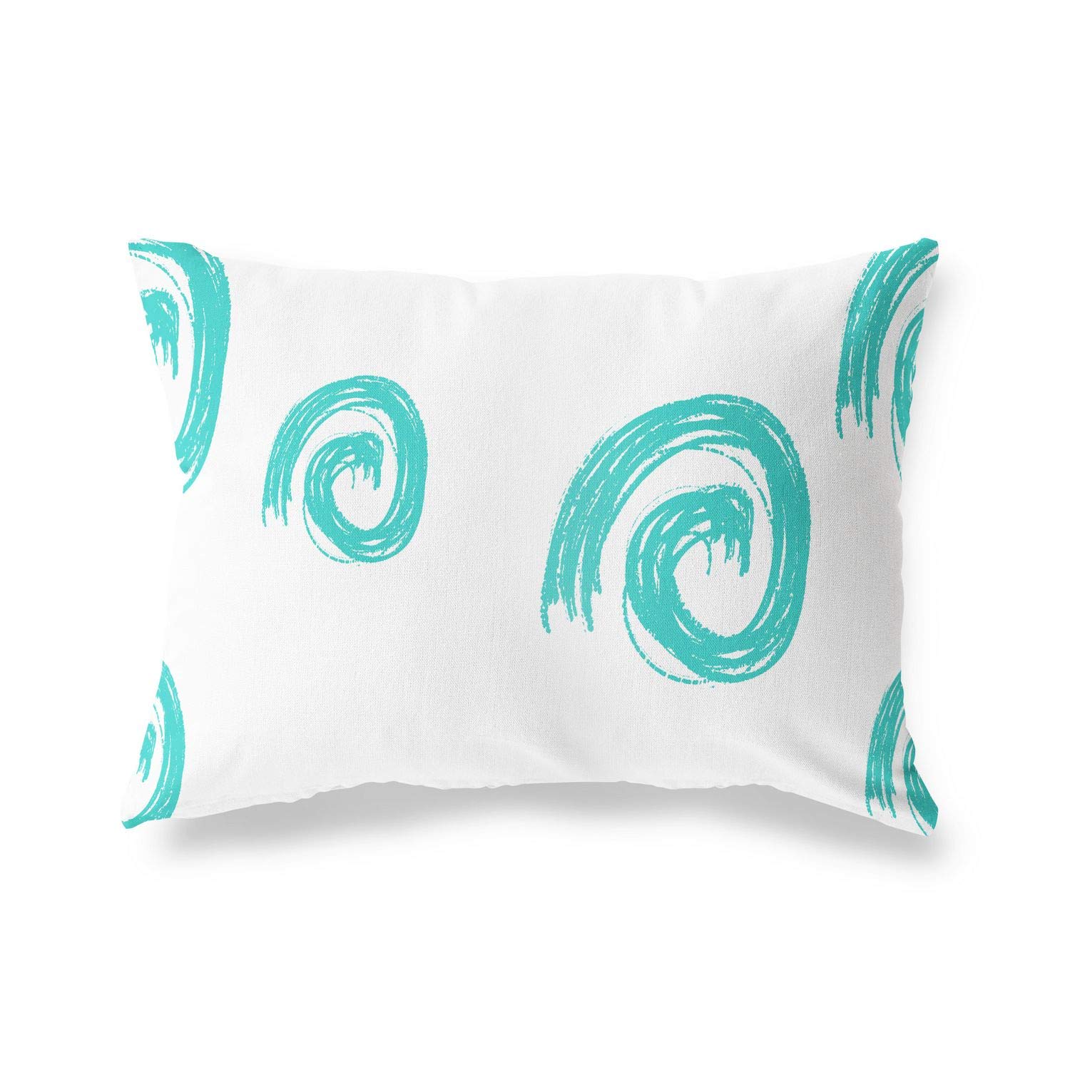 BonaMaison Decorative Cushion Cover, Turquoise-White Throw Pillow Covers, Home Decorative Pillowcases for Livingroom, Sofa, Bedroom, Size: 45X60 Cm - Designed and Manufactured in Turkey