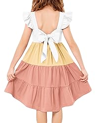 Arshiner Toddler Summer Dress Cotton High Low Hem