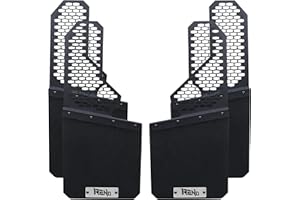 RENO Mud Flaps, Driver + Passenger Sides Splash Guards Heavy Duty Vehicle Sediment Protection Compatible with Universal Off-R