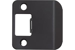 Stone Harbor Hardware Round Corner Extended Lip Strike, 2-1/4" x 1-3/4", (2-1/4" Overall Length), Matte Black