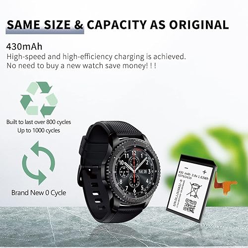 Replacement Battery for Samsung Gear S3 Frontier and Gear S3
