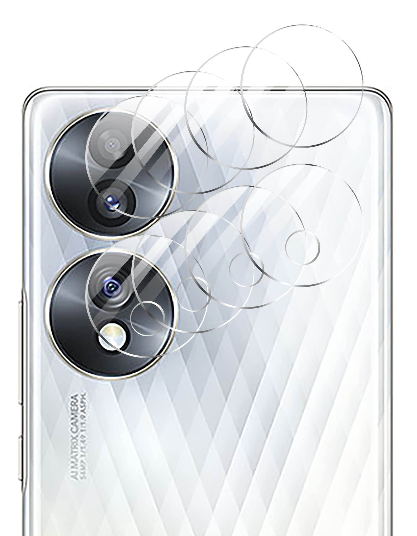 GIOPUEY [Ultra Thin 4 Pack Camera Lens Protector Compatible with Honor 70, HD Tempered Glass Camera Protector for Honor 70