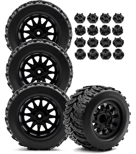 ARRMA DBoots Fortress Tire Set (Black) - 2 Pairs Pre-Glued For RC Cars, Multi-Surface Grip - View #4