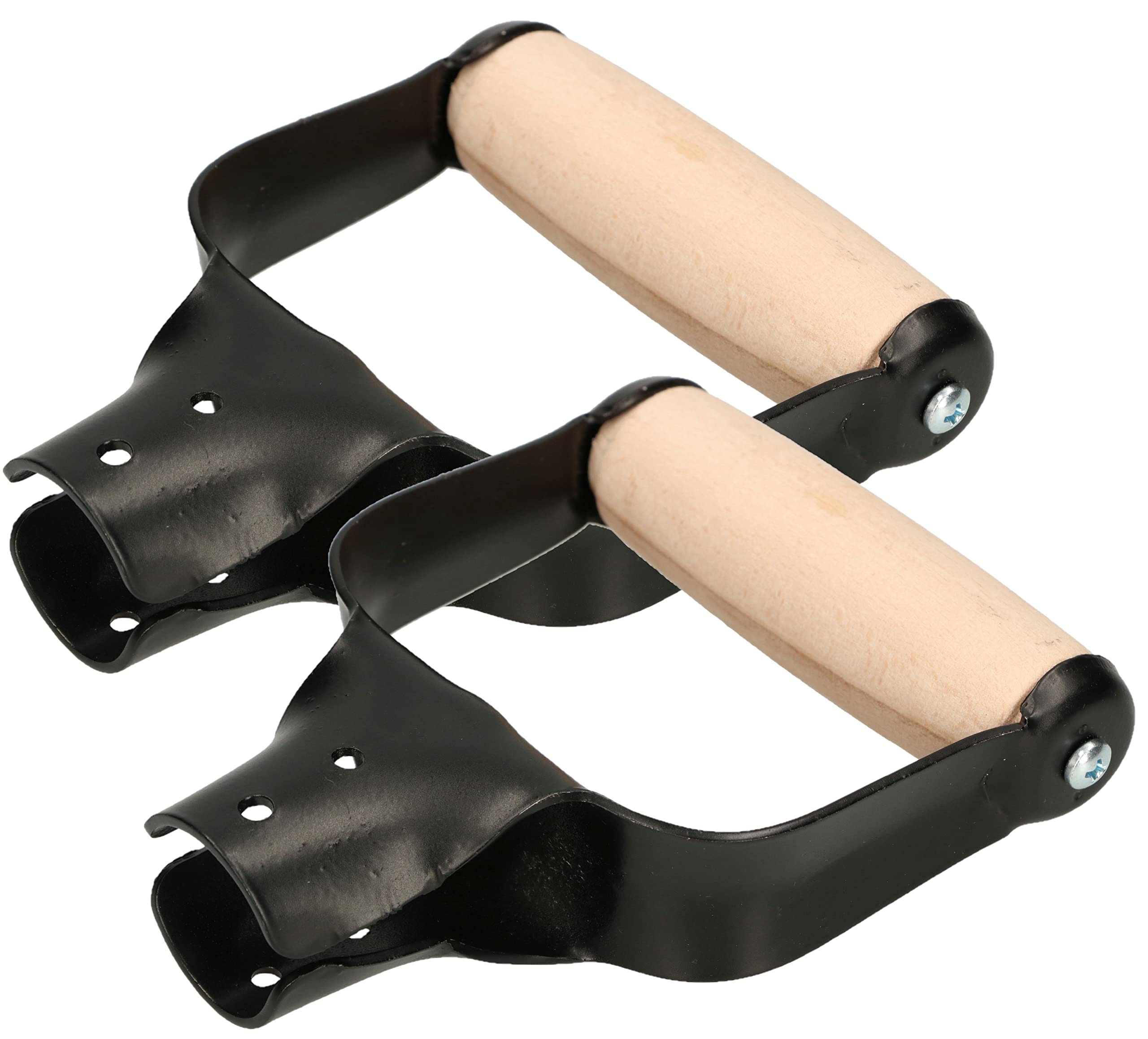 KOTARBAU® Set of 2 Shovel D Handles Made of Wood and Metal for 33 mm Handle