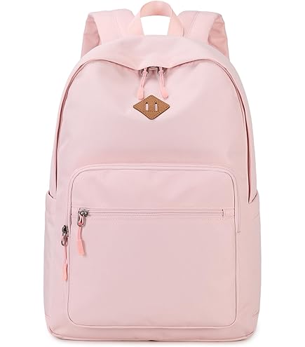 abshoo Girls Solid Color Backpack For College Women Water Resistant School Bag (HotPink)