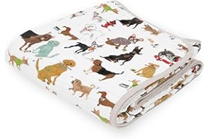 Little Unicorn Original Premium Cotton Quilt | Multi-Layered & Extra-Soft Muslin Fabric |for Babies & Toddlers (Woof)