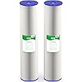 VEGEBE 20 Micron 20-Inch Whole House Water Filter Replacement Cartridge, Pleated Sediment Water Filters 4.5" x 20" for Well Water, Compatible with ECP5-20BB, R30-20BB, S1-20BB, SPC-45-2020, 2 Pack