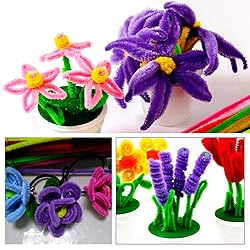 100 Pieces Pipe Cleaners Chenille Stem, Solid Color