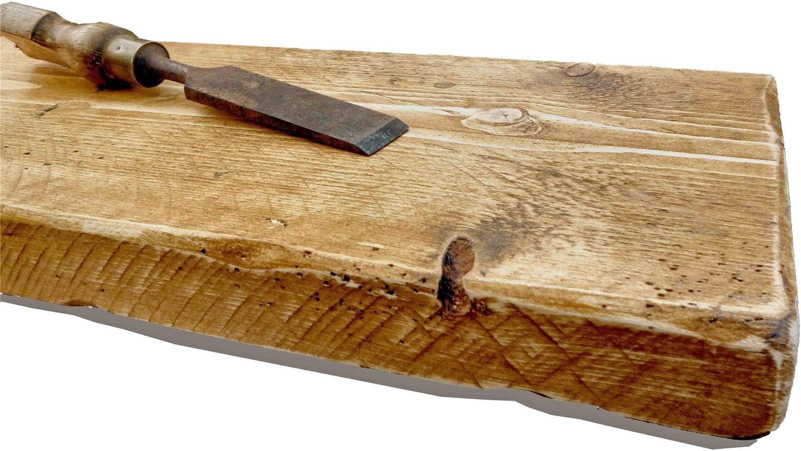 Ben Simpson Furniture Handmade Reclaimed Floating Shelf | 22 x 130 cm | Medium Brown