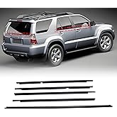 FZJDSD Outer Door Window Weatherstrip Seal Belt Kit Compatible with Toyota 4Runner 2003-2009 68290-35031 68163-35030 68161-35060 68162-35060 68164-35030, Front Rear Back Door Molding Trim