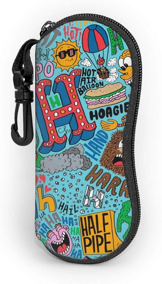 Amazon メガネケース 眼鏡ケース クレイジーアルファベット 眼鏡入れ 超軽量 擦り傷防止 サングラスケース おしゃれ 小物入れ 持ち運び便利 ファスナー式 めがねケース 通勤 通学 メンズ レディース 眼鏡小物 通販