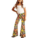 Deerose Girls Valentine Bell Bottom St Patricks Print Stretch Hippie Pants High Waist Flare Pants 5-14 Year