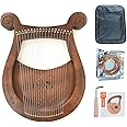 Lyre Harp, 19-String Solid Body Angel Lyre With Tuning Wrench, Retro Style, Gifts For Beginner (19 Strings)