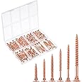 Mr. Pen- Wood Screws Assortment Kit, 152 pcs, 6 Sizes, Rose Gold Wood Screws Phillips Tips, Assorted Screws, Screw Assortment, Screw Set Assortment, Assorted Wood Screws Set, Flat Head Screws