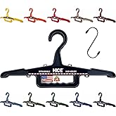 HICE Heavy Duty Clothes Hanger | 150 lb Weight Capacity | High-Impact Resin for Tactical Gear, Plate Carriers, Bulletproof Vests, Scuba BCDs, Coats, Uniforms, Heavy Clothing | Durable Design (Black)