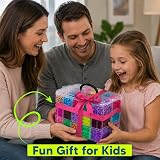 DasKid 15000+ Loom Bands Kit Vibrant Colors Craft Set with Beads Tools Box view 6