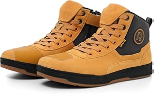 IRON JIA'S Motorcycle Shoes for Men, Anti-Slip Breathable Casual Motorcycle Riding Boots with Ankle Support, Shift Pad