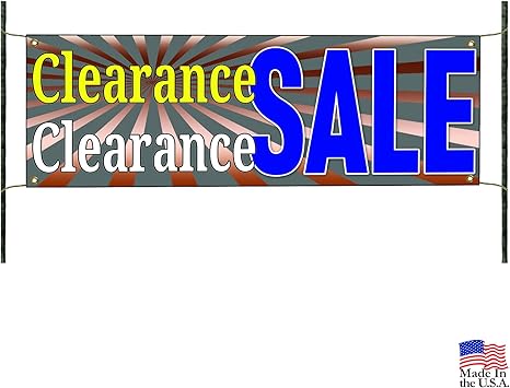 Amazon Com Clearance Sale Advertising Vinyl Banner Sign Retail