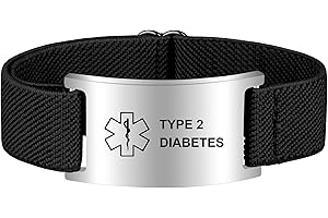 PMORMYY Medical Alert Bracelet for Women Men, Adjustable Medical Alert ID Wristband for Diabetic D.N.R Pacemaker Epilepsy