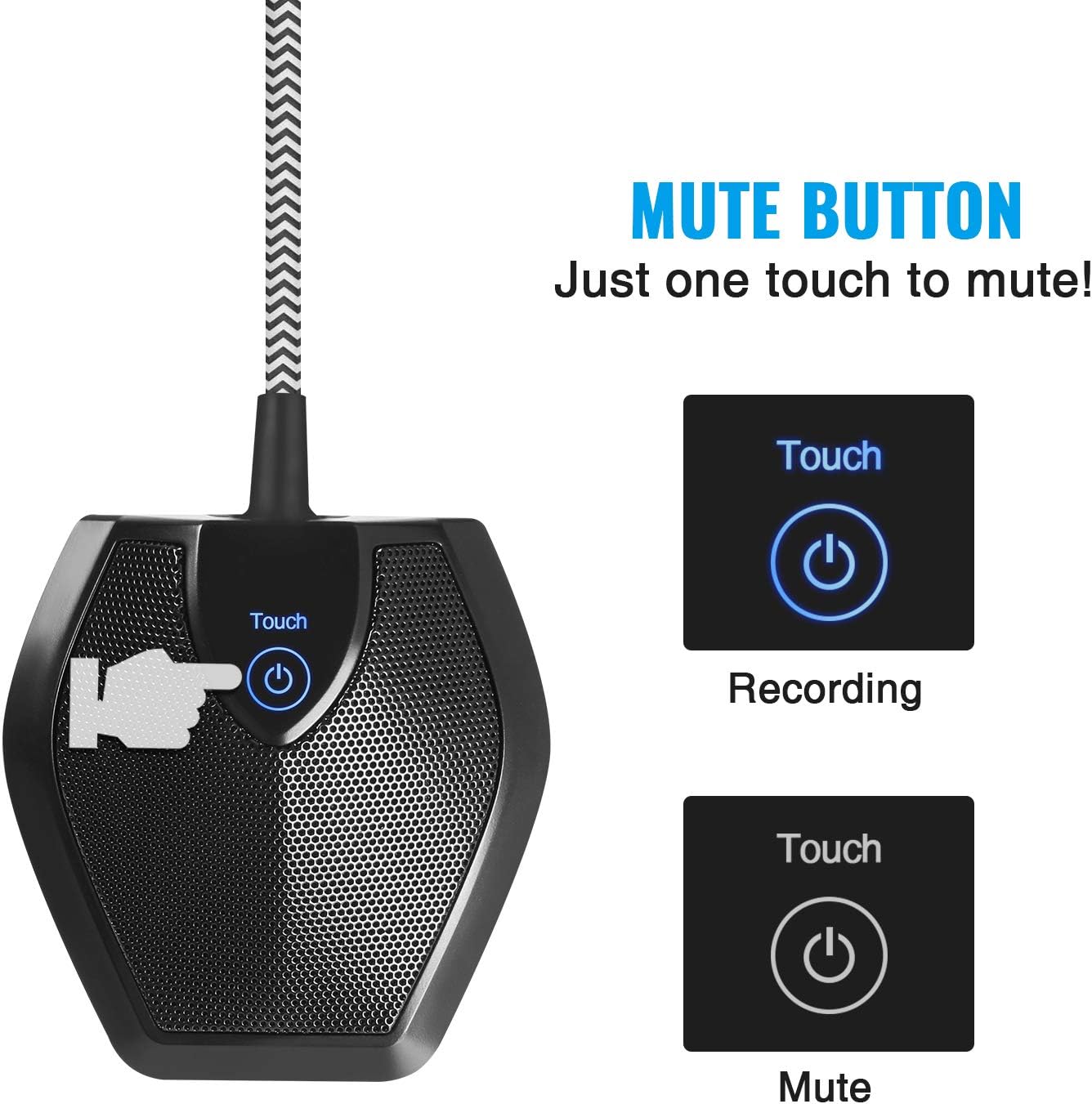 TONOR Conference USB Microphone, Omnidirectional Condenser PC Mic for Video Conference, Recording, Skype, Online Class, Court Reporter, Plug & Play Compatible with Mac OS X Windows PC Compute: Computers & Accessories