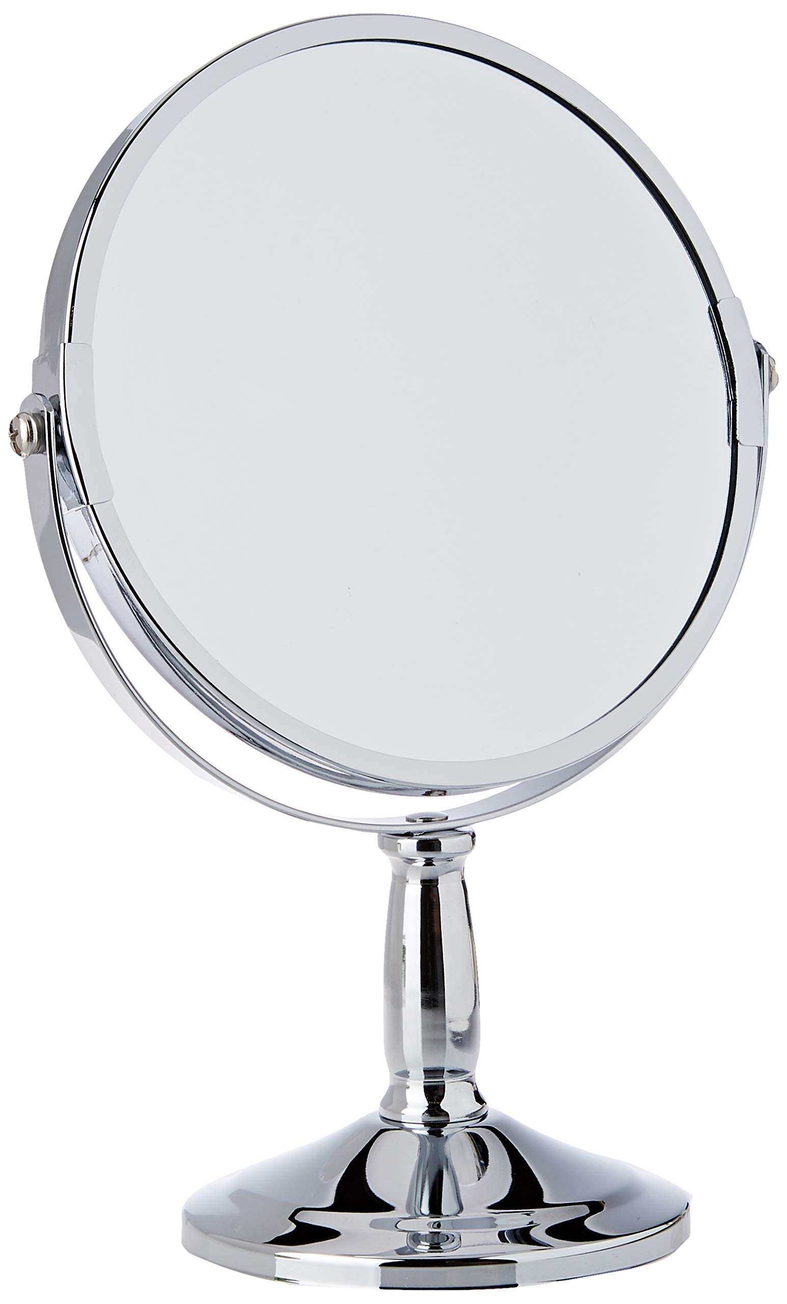 Home Inside & Out Swivel Mirror,Chrome,Magnifying Option, Silver
