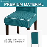Granbest High Stretch Dining Chair Covers Set of 4 Blackish Green Jacquard view 4