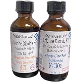 Crystal Clear Lab Chlorine Dioxide - Pure CDS Set with Single-Drop Bottles Extra Large 4 fl oz