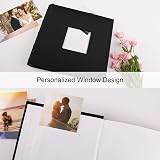 Vienrose Photo Album 6x4 Inches 200 Pockets Linen Cover Memo Spaces Black view 6