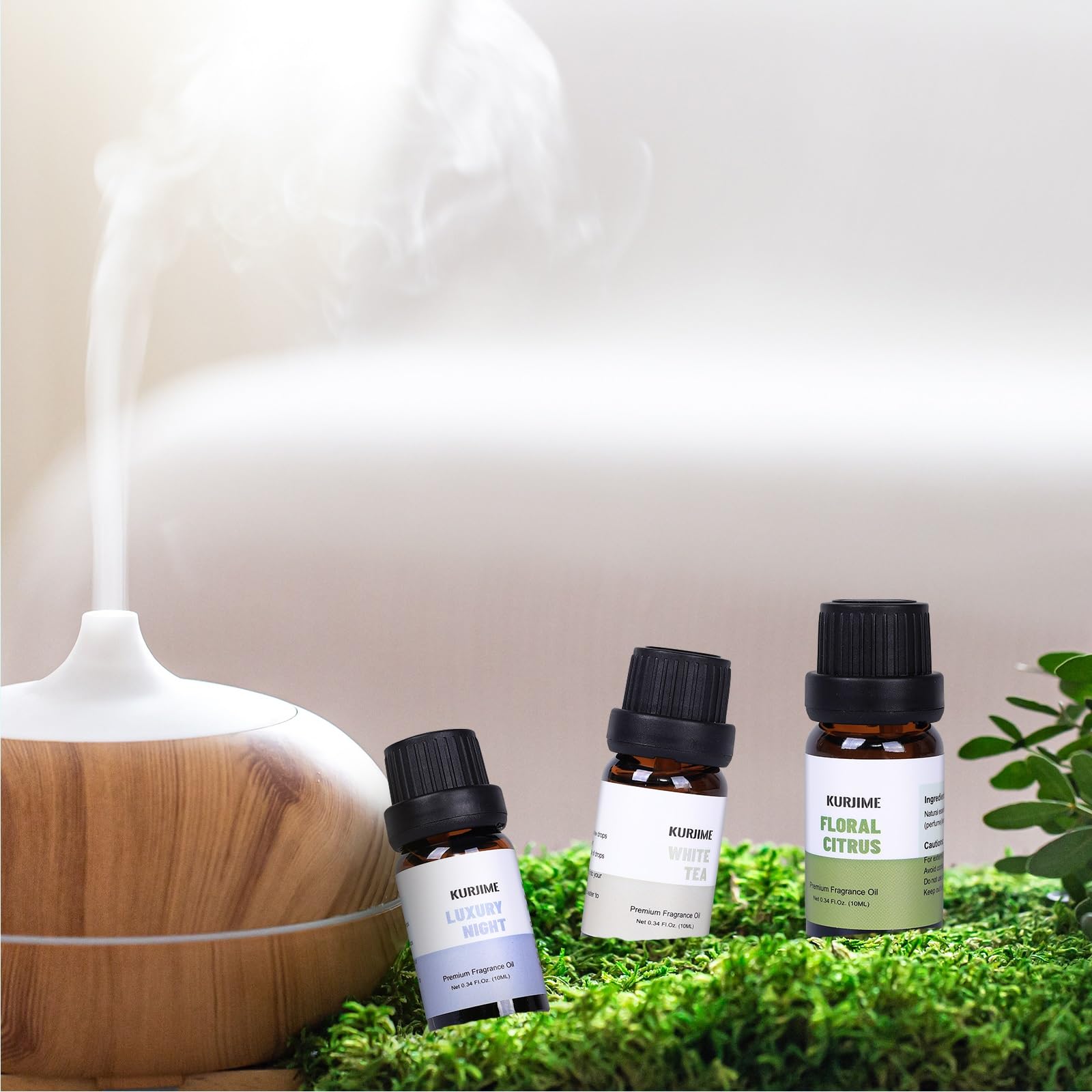 Fragrance Oils, Hotel Collection Diffuser Oil, Luxury Hotel Essential Oil Set for Diffuser, Soap & Candle Making Scents - Luxury Night, Jasmine & Mint, Lemon & Thyme, White Tea, Floral Citrus, My Way