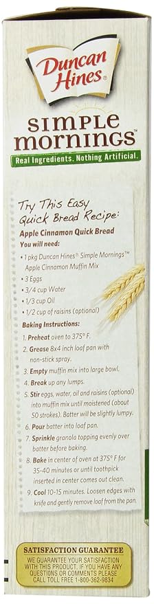 Duncan hines simple mornings premium muffin Mix Apple cinnamon (644209420285)