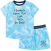 Harry Potter Gryffindor Hufflepuff Ravenclaw Slytherin Girls Pajama Shirt and Shorts Sleep Set Little Kid to Big Kid