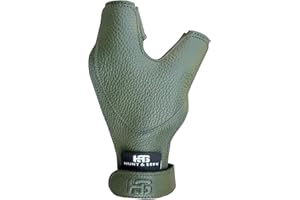 Hunt & Seek Thick Cow Leather Archery Hand Guard Protector Bow Glove for Traditional Long Recurve & Compound Bow