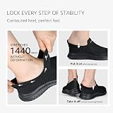 HKR Womens Slip On Trainers Breathable Memory Foam Insole All Black UK 5.5 view 4
