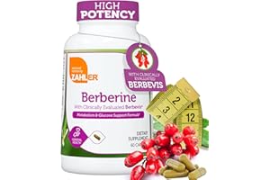 Zahler Berberine with Clinically Evaluated Berbevis, Metabolism and Glucos Support Formula, 60 Capsules.