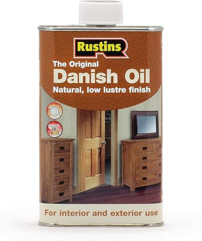Rustins Danish Oil 500ml Rich Natural Glow Professional-Grade Finish
