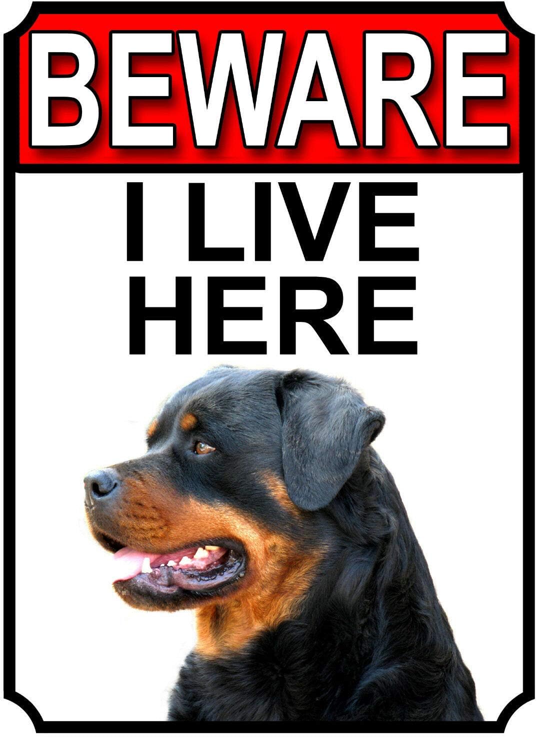 beware of dog sign rottweiler
